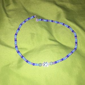 Navy blue, teal, purple and light blue